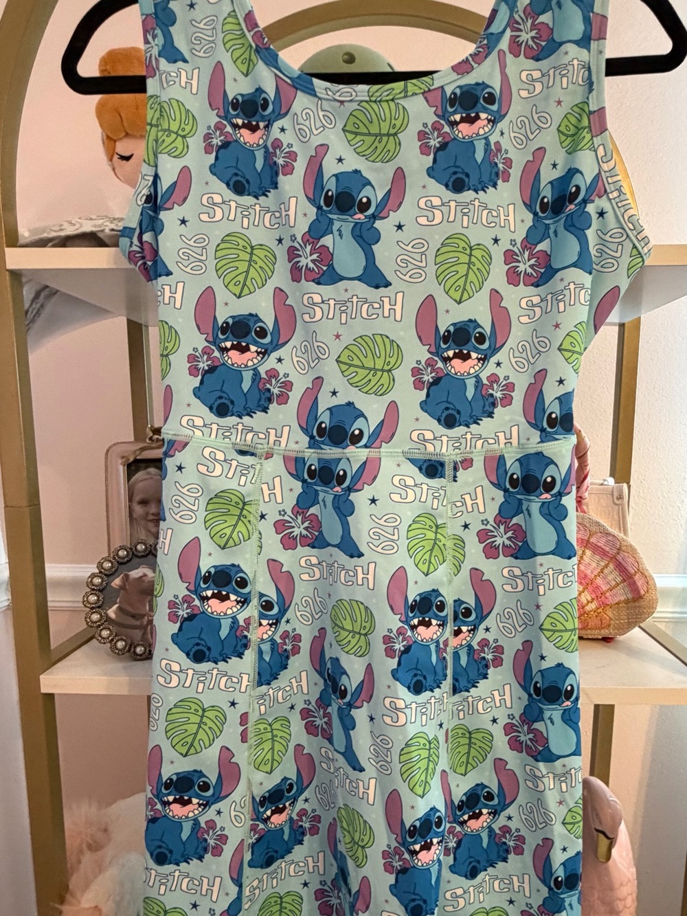 Disney Lilo & Stitch Disney Athletic Light Blue adult Tank Dress